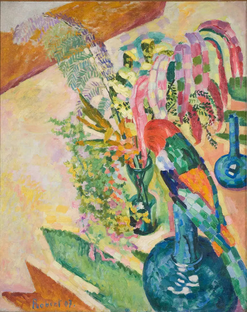 Still Life with Parrot - Robert Delaunay