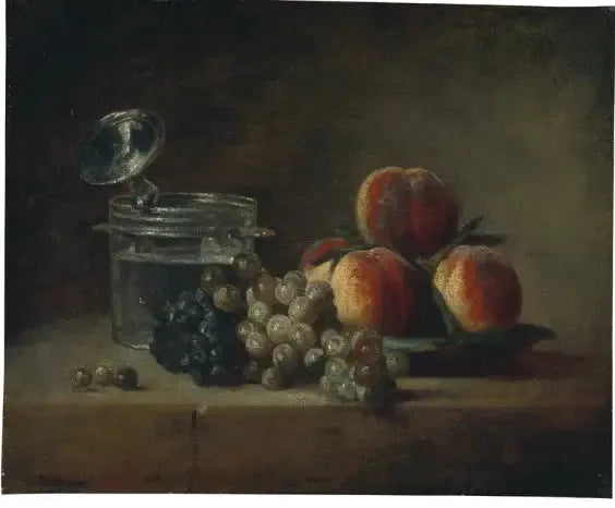 Still Life with Peach Plate - Jean Siméon Chardin