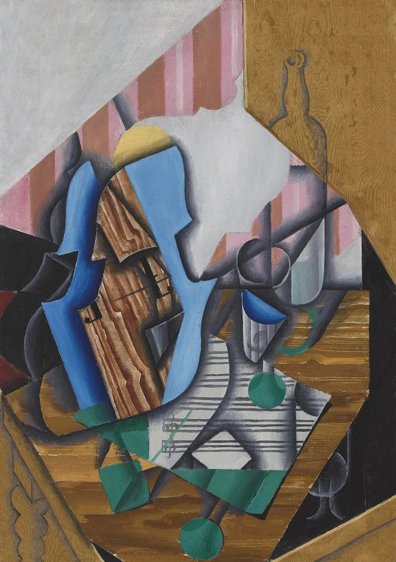 Still life with violin and sheet music - Juan Gris
