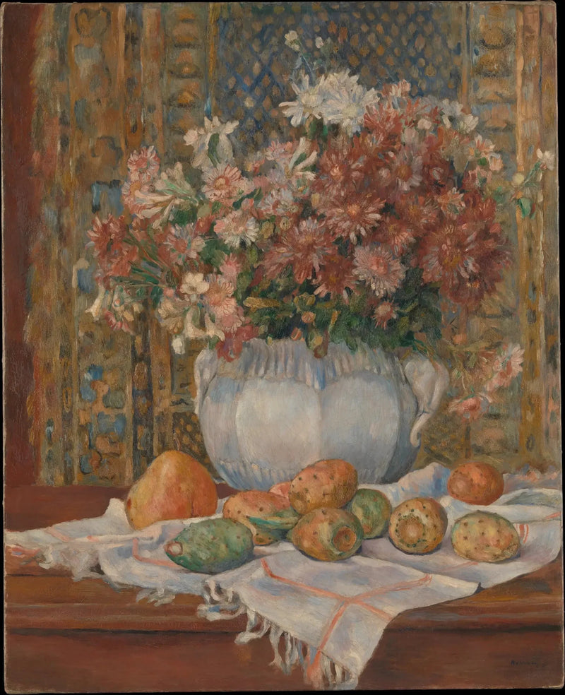 Still Life with Flowers and Prickly Pears - Pierre-Auguste Renoir
