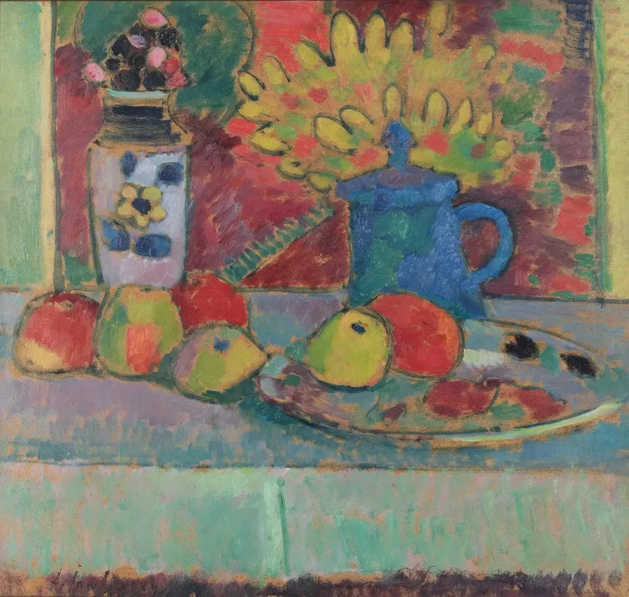 Still life with flowers and fruits - Alexej von Jawlensky