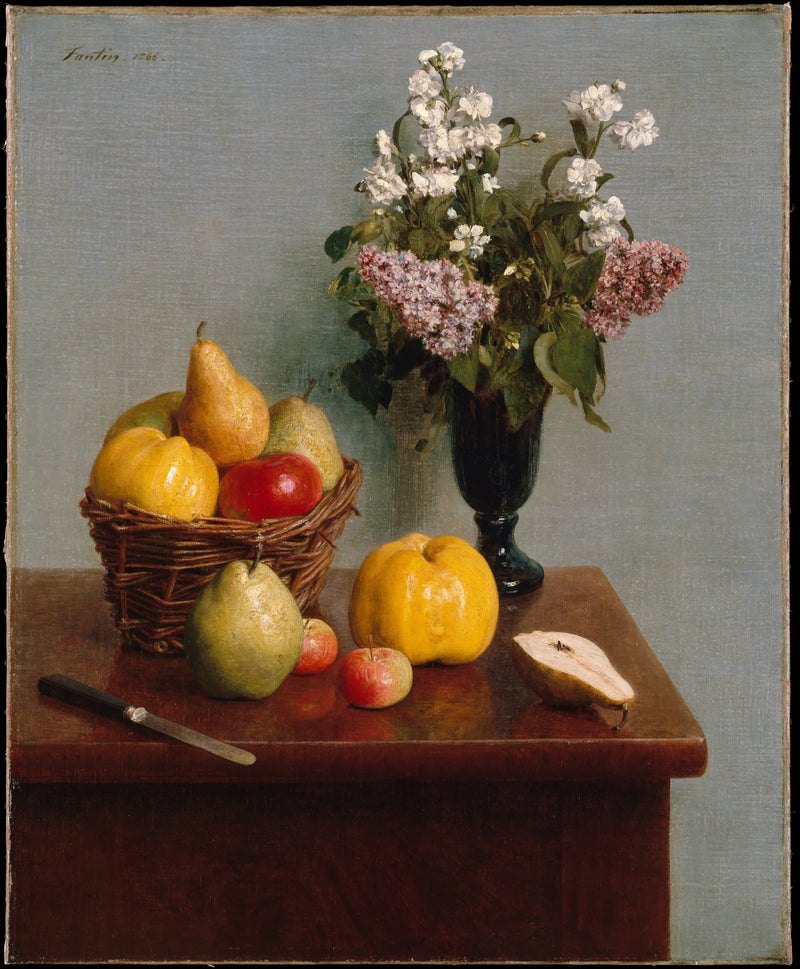 Still Life with Flowers and Fruits - Henri Fantin-Latour