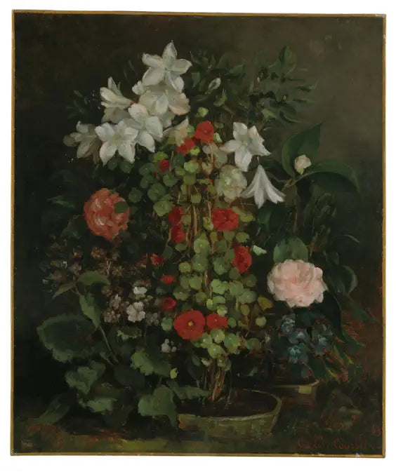Still Life with Flowers - Gustave Courbet