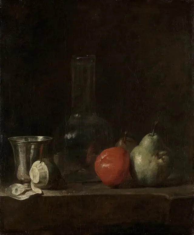 Still life with fruits and a glass vase - Jean Siméon Chardin