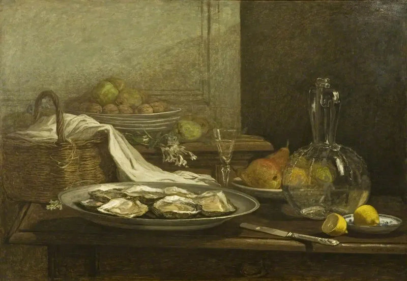 Still Life with Oysters - Eugène Boudin