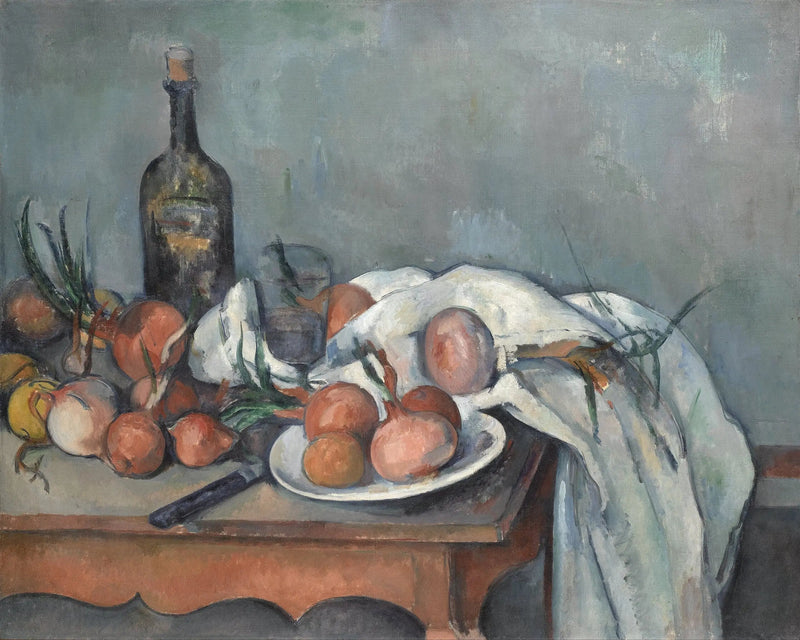 Still Life with Onions - Paul Cézanne