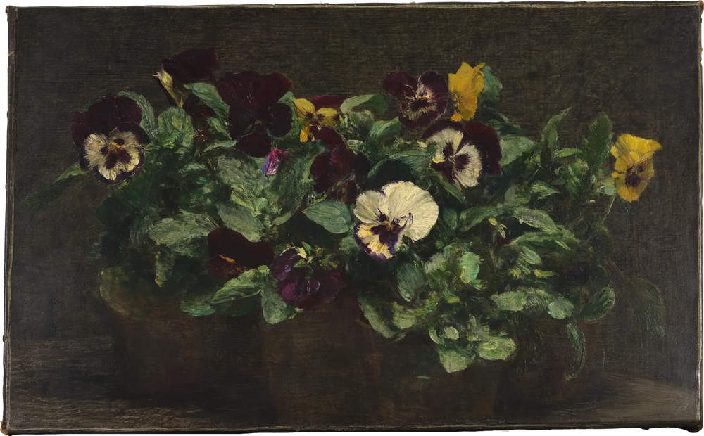 Nature morte aux pensées - Henri Fantin-Latour image 1 tableau peint à l’huile sur toile