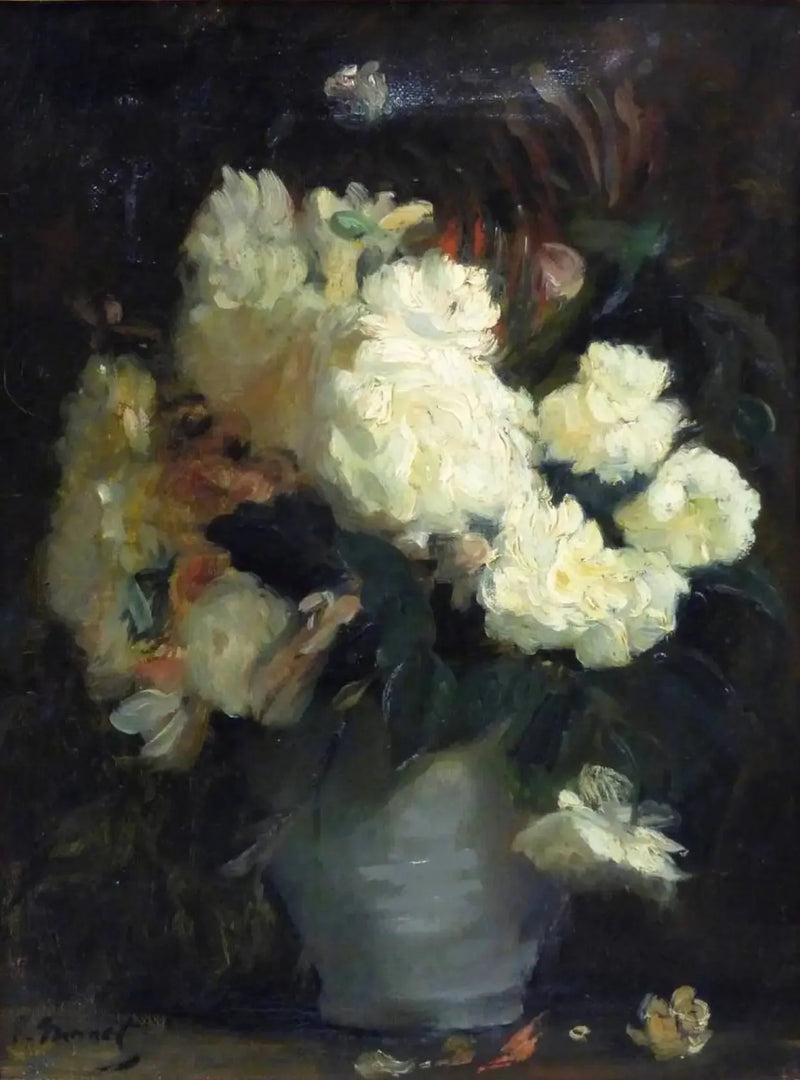 Still Life with White Peonies and Other Flowers - Édouard Manet