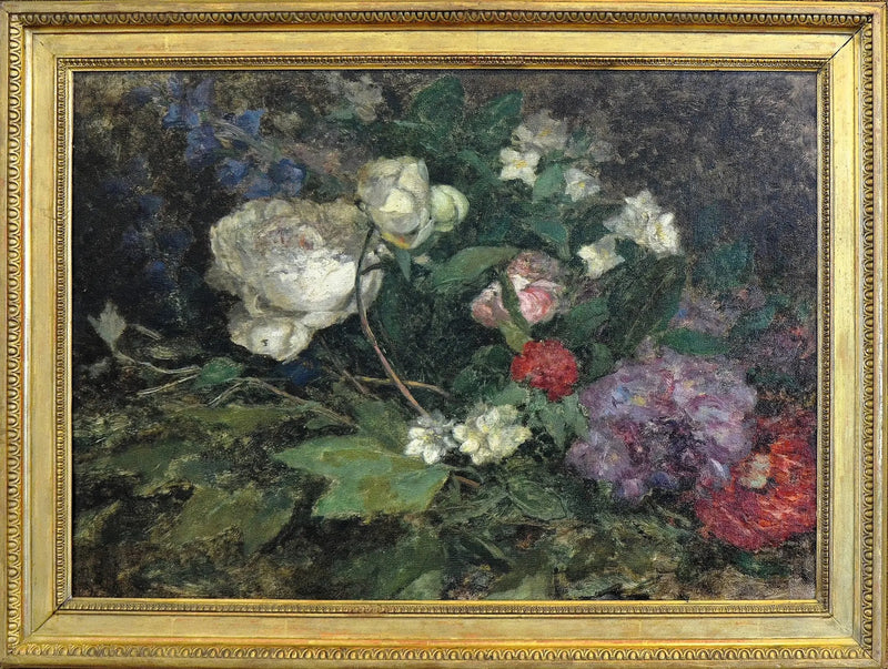 Still Life with Peonies and Lilac - Eugène Boudin