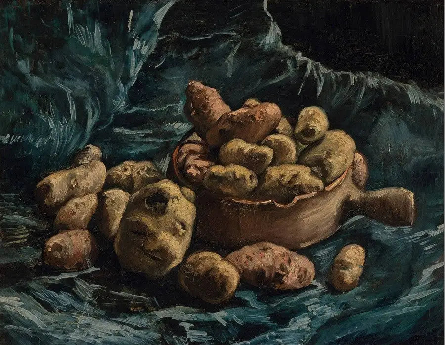 Reproduction du tableau « Nature morte aux pommes de terre - Vincent van Gogh » par Alpha Reproduction en peinture à l’huile