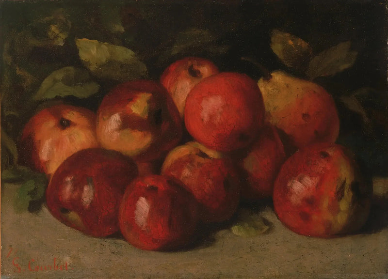 Still life with apples and pear - Gustave Courbet