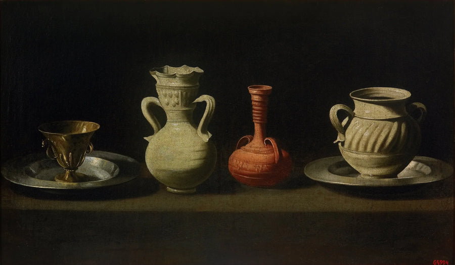 Still life with four vases - Francisco de Zurbarán