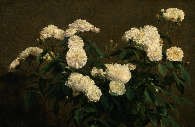 White Roses Still Life - Henri Fantin-Latour