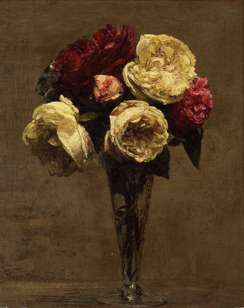Still Life with Roses - Henri Fantin-Latour