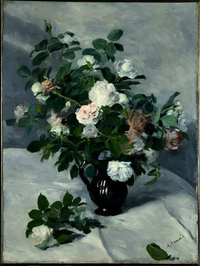 Nature morte aux roses - Pierre-Auguste Renoir image 1 reproduction de peinture à l’huile