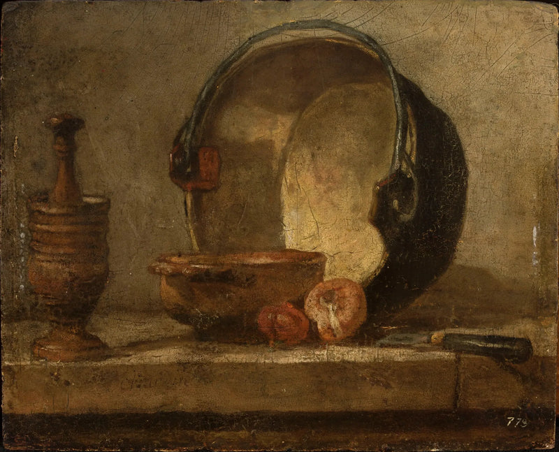 Still life with kitchen utensils - Jean Siméon Chardin