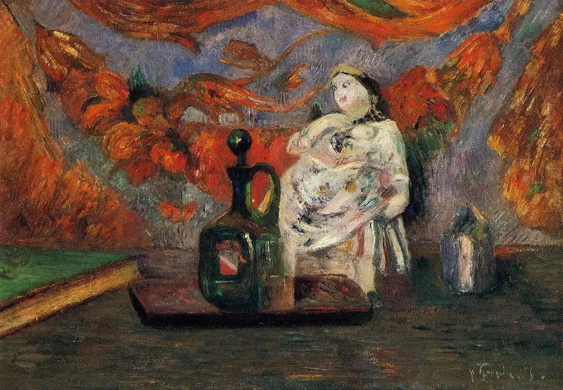 Still Life with Decanter and Figurine - Paul Gauguin