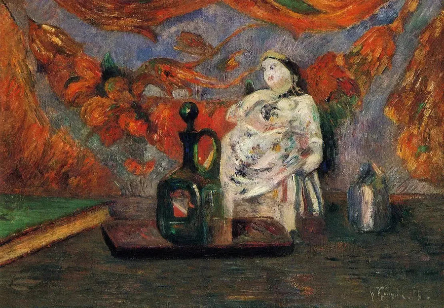 Still Life with Decanter and Figurine - Paul Gauguin