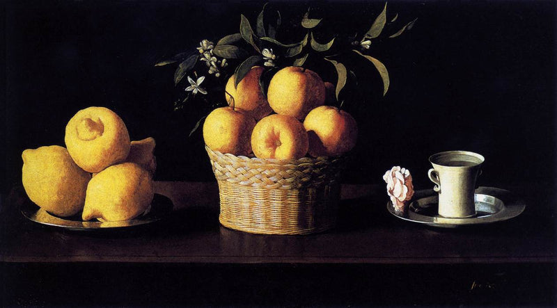 Still life with lemons, oranges, and roses - Francisco de Zurbarán