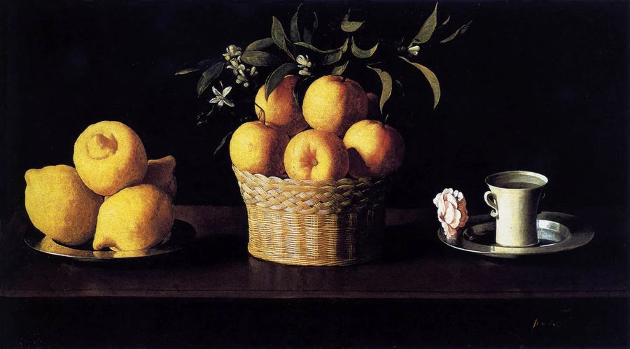 Still life with lemons, oranges, and roses - Francisco de Zurbarán