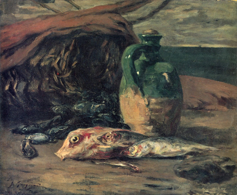 Still Life with Pitcher and Red Mullet - Paul Gauguin