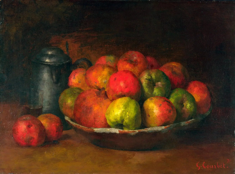 Still life with apples and pomegranates - Gustave Courbet