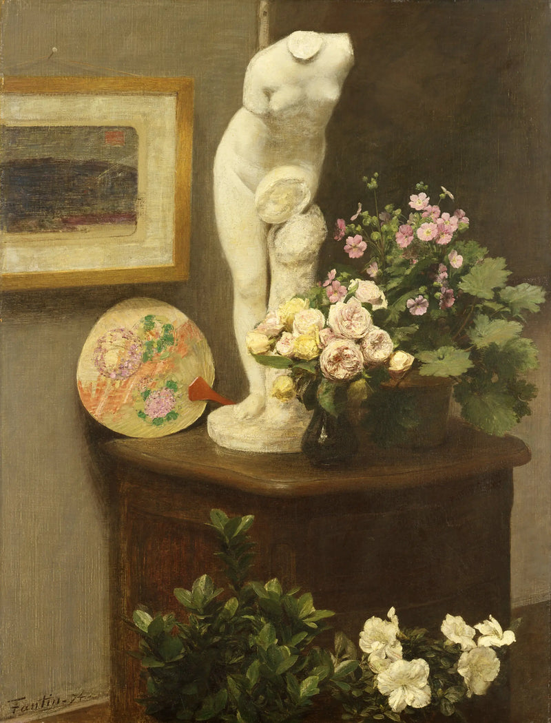 Still life with torso and flowers - Henri Fantin-Latour