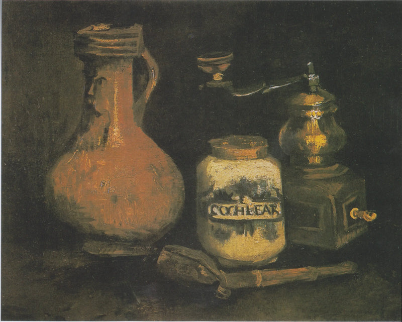 Still life with a jar depicting a bearded man - Vincent van Gogh