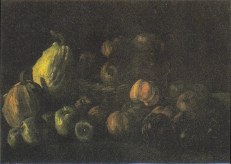 Still life with a basket of apples and two pumpkins - Vincent van Gogh