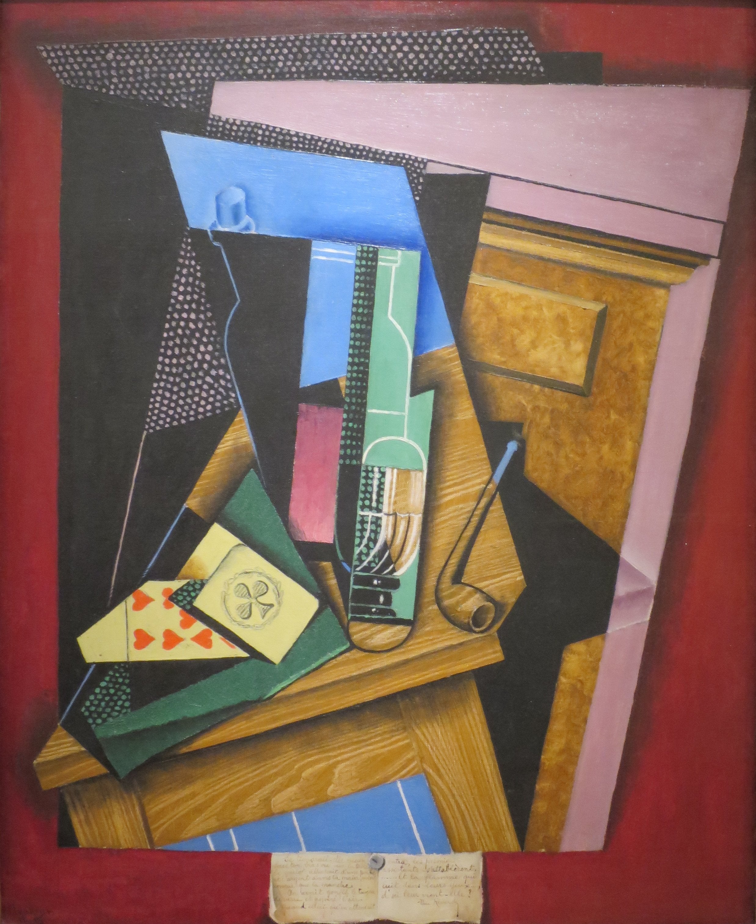 Still life with a poem - Juan Gris