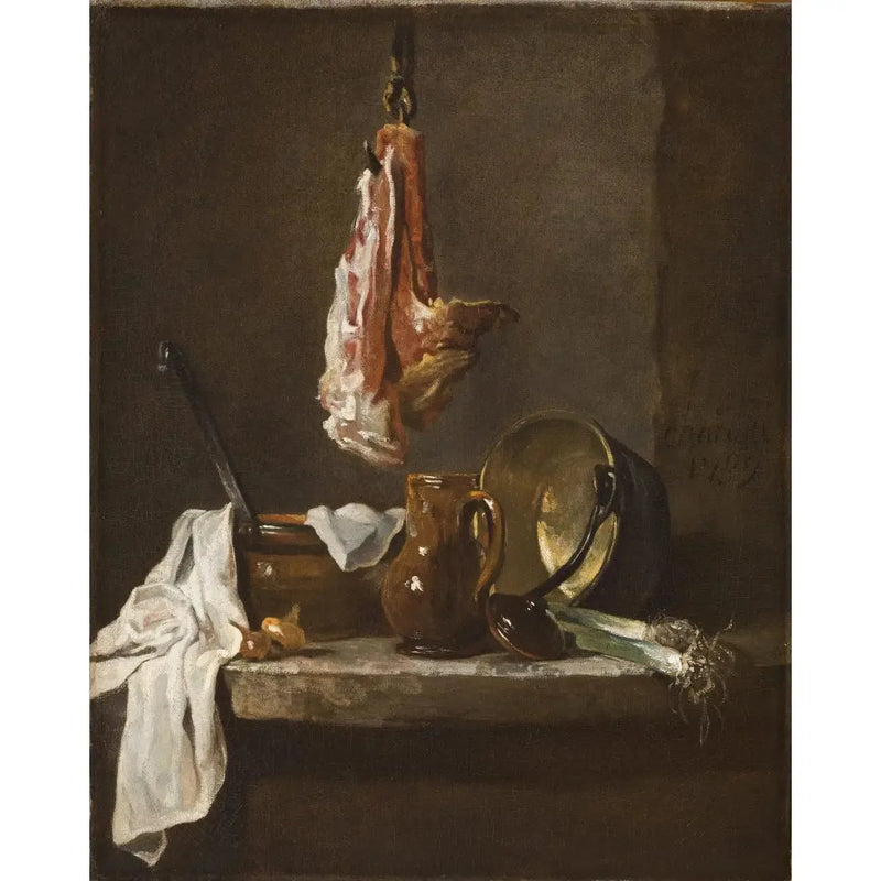 Still life with a beef rib - Jean Siméon Chardin