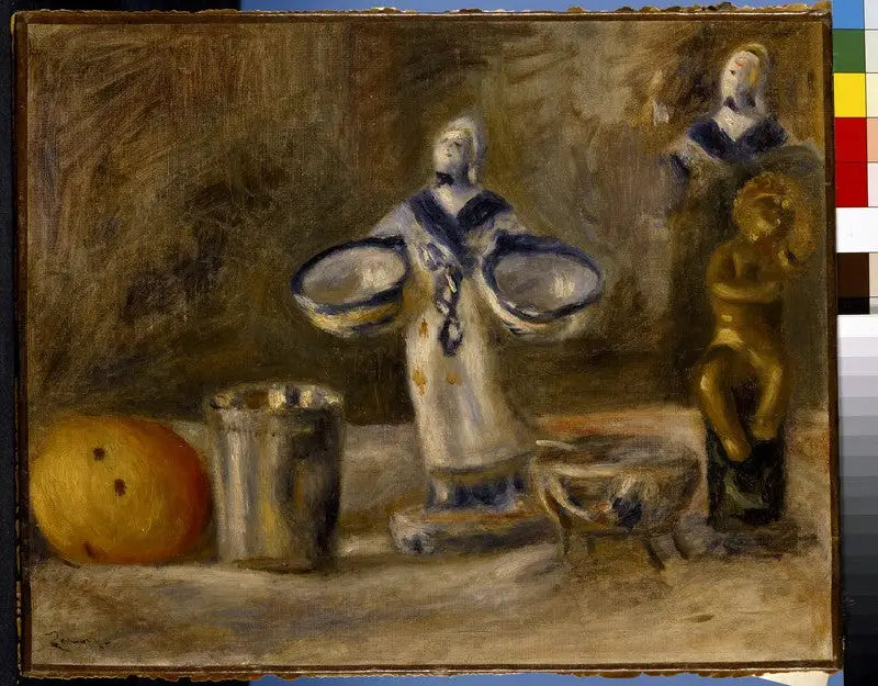 Nature morte avec une figure en faïence - Pierre-Auguste Renoir image 1 reproduction artisanale de tableau