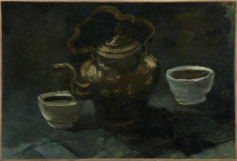 Still Life, Copper Coffee Pot and Two White Bowls - Vincent van Gogh