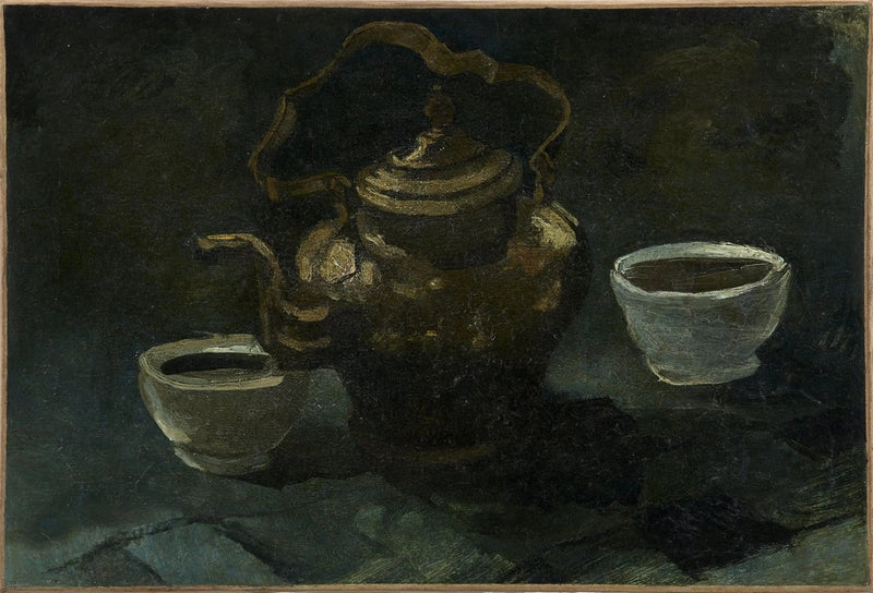 Still Life, Copper Coffee Pot and Two White Bowls - Vincent van Gogh