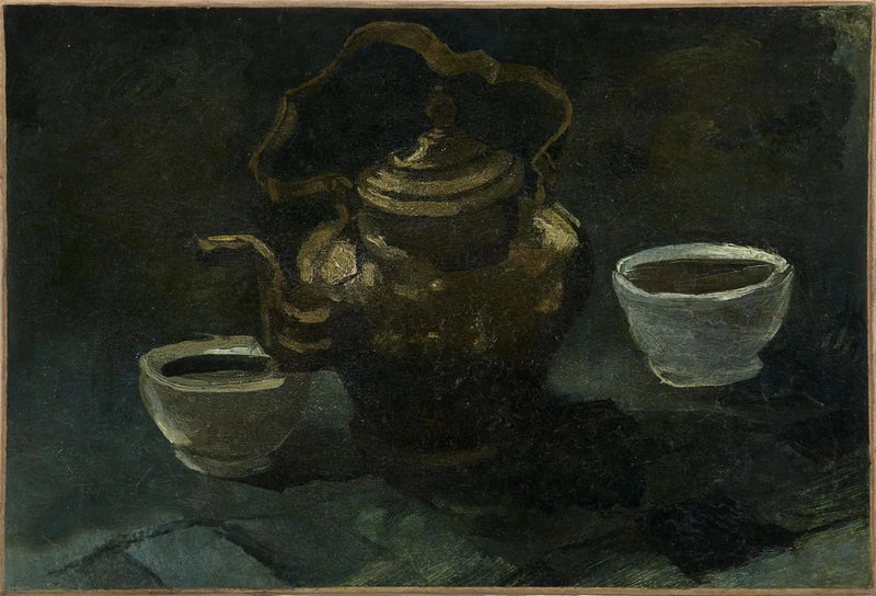 Still Life, Copper Coffee Pot and Two White Bowls - Vincent van Gogh