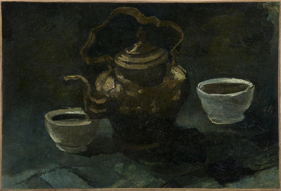 Still Life, Copper Coffee Pot and Two White Bowls - Vincent van Gogh