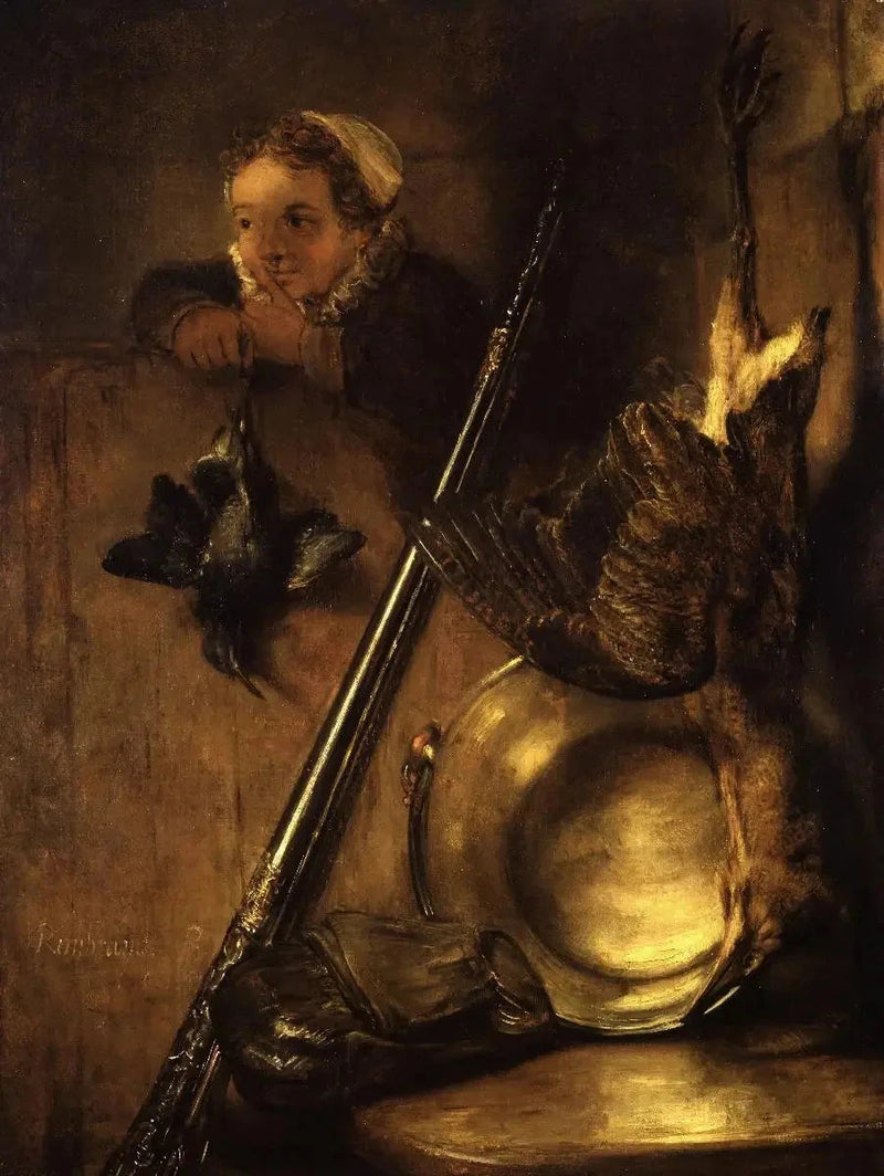 Still Life of Hunting with Bittern - Rembrandt