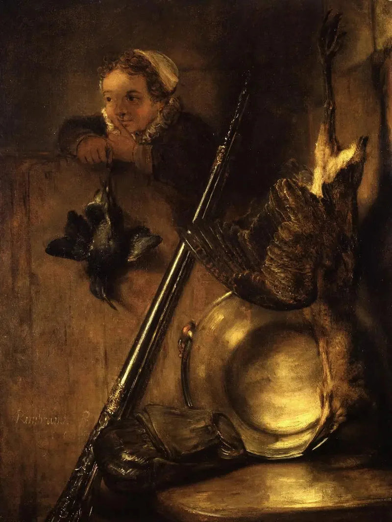 Still Life of Hunting with Bittern - Rembrandt