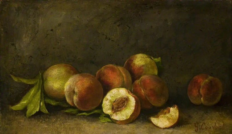 Peach Still Life - Gustave Courbet
