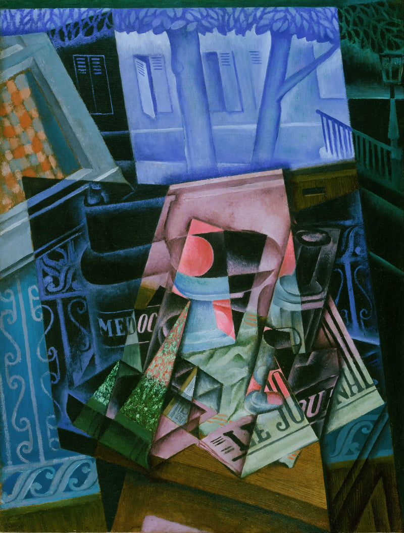 Still life in front of an open window, Place Ravignan - Juan Gris