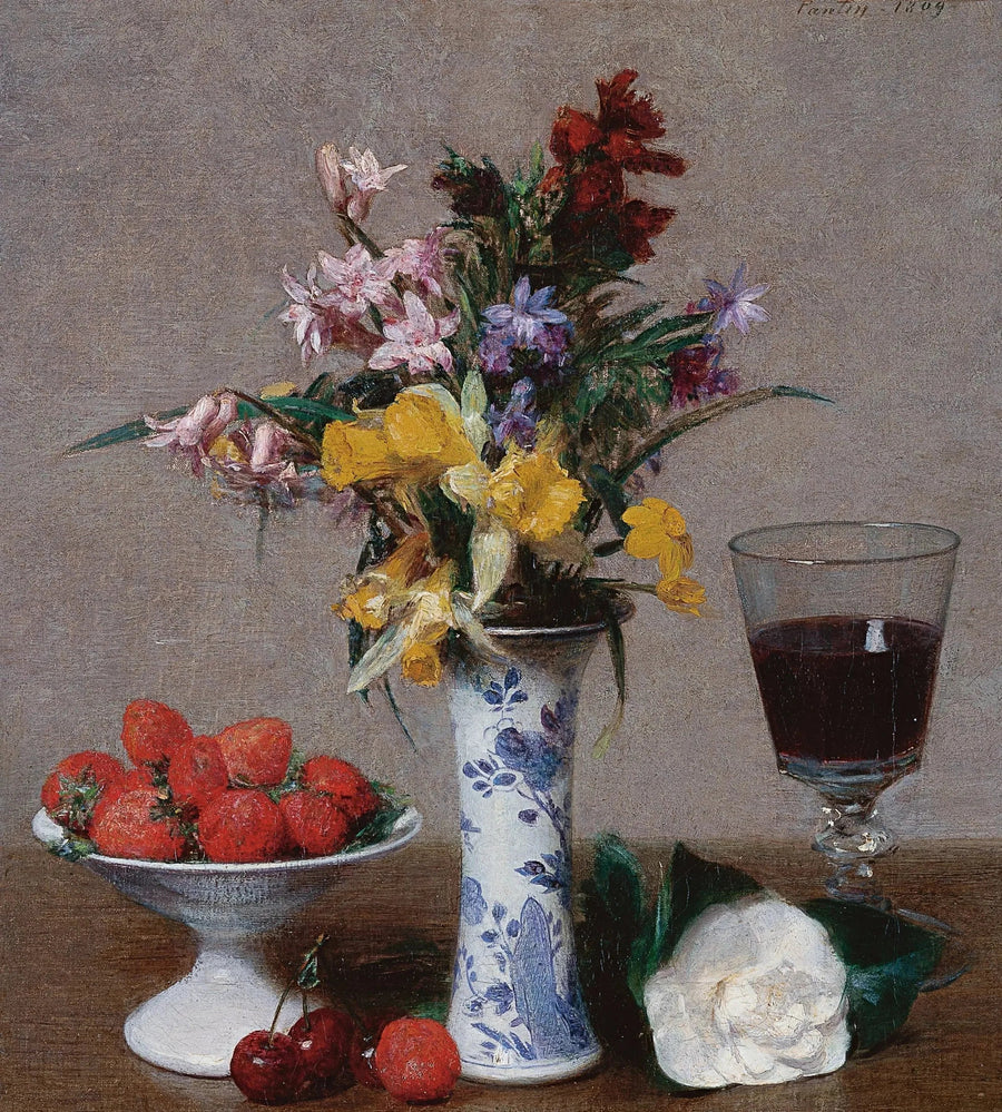 Still life called "Engagement" - Henri Fantin-Latour