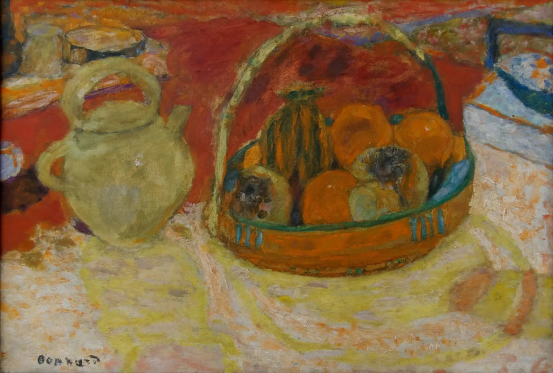 Yellow and Red Still Life - Pierre Bonnard