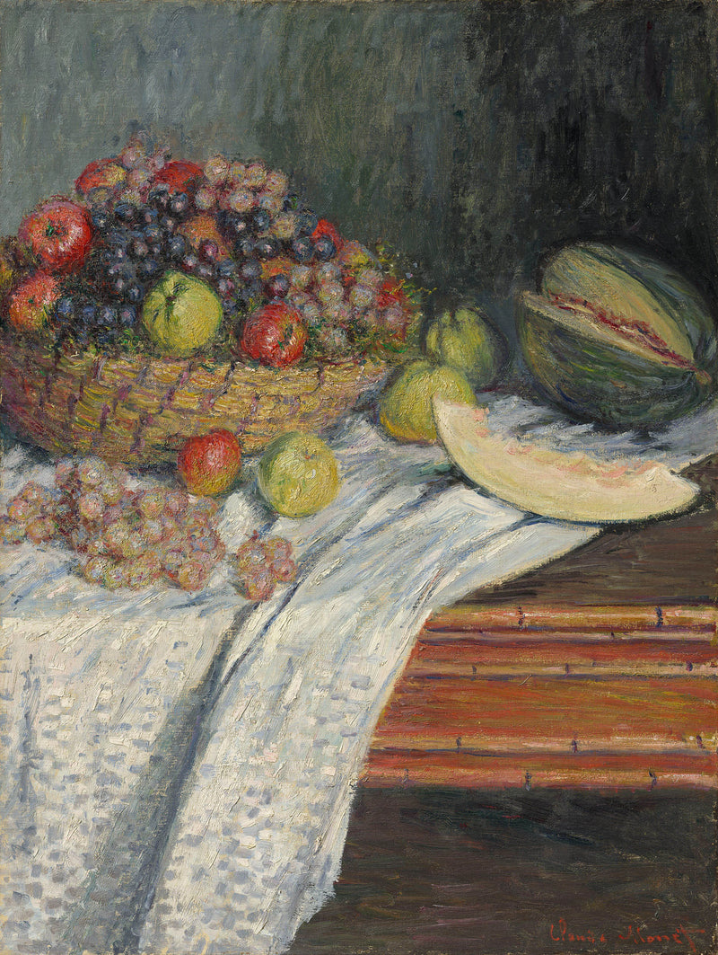 Still life with Spanish melon W544 - Claude Monet