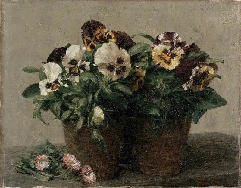 Still Life: Thoughts and Daisies - Henri Fantin-Latour