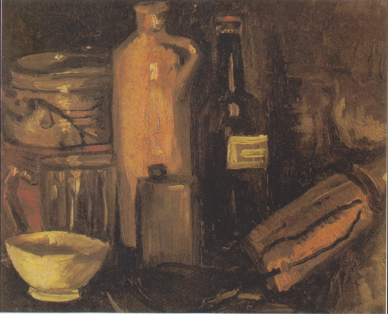 Still life with pots, jars, and bottles - Vincent van Gogh