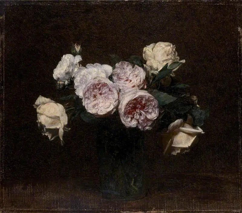 Still life: roses, white and yellow - Henri Fantin-Latour
