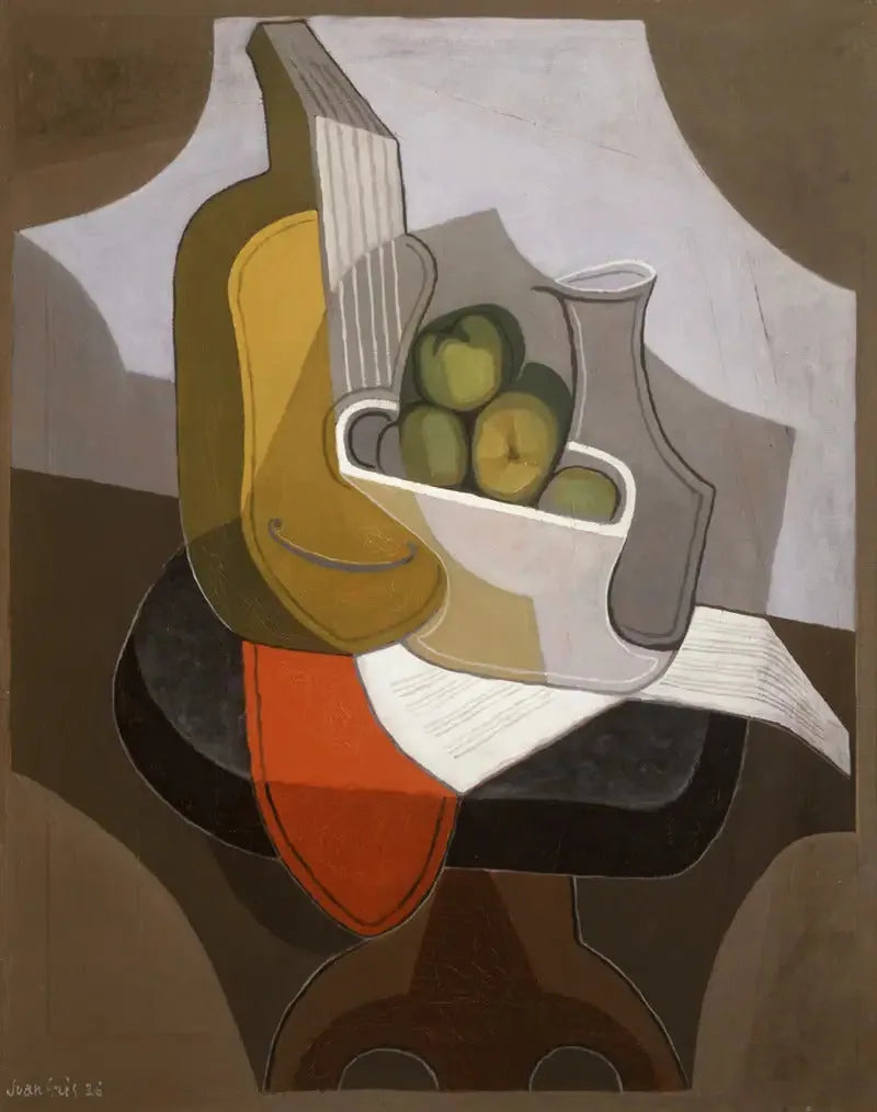 Still life: table with red cloth - Juan Gris