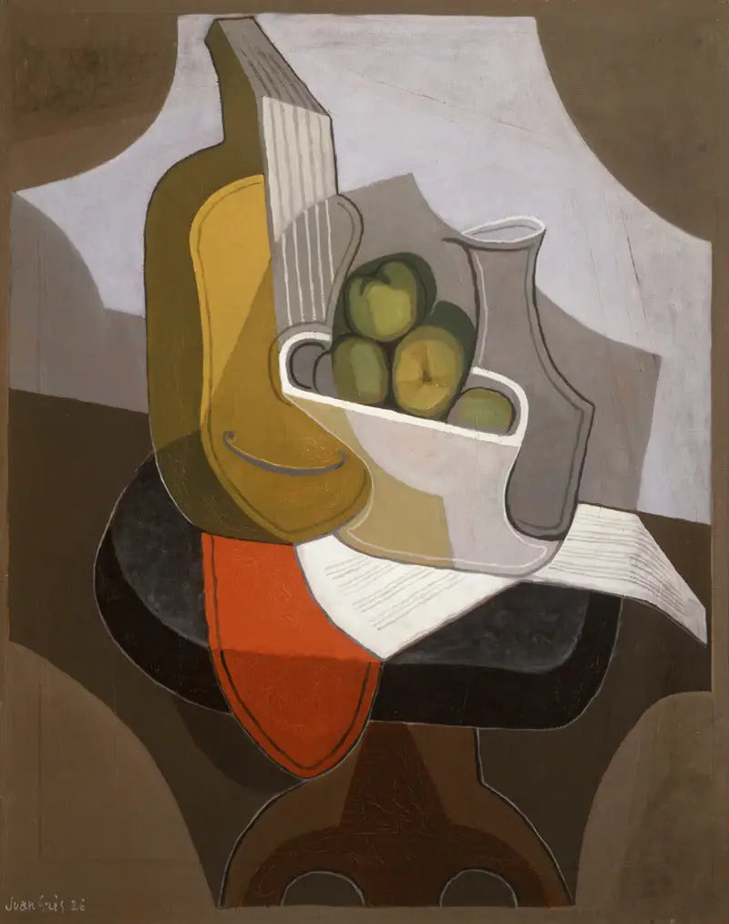 Still life: table with red cloth - Juan Gris