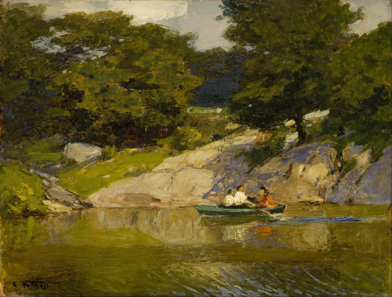 Boating navigation at Central Park - Edward Henry Potthast