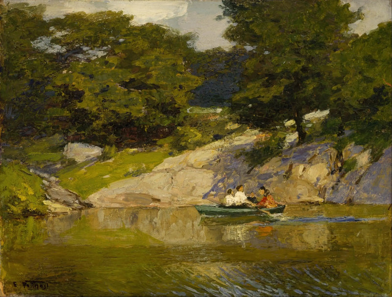 Boating navigation at Central Park - Edward Henry Potthast